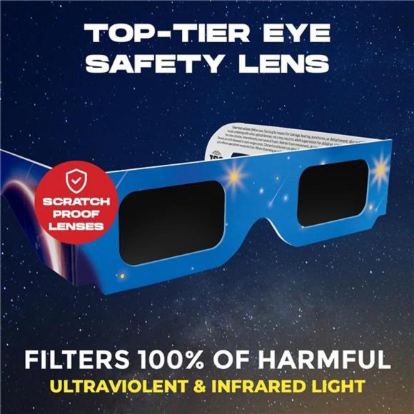 Solar Eclipse Glasses Approved 2024, (10 Pack) CE and ISO Certified - Picture 7 of 8